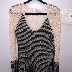 SLOANE ROUGE ANTHROPOLOGIE WOVEN SWEATER SIZE L